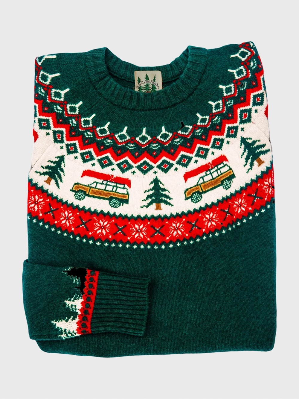 Cozy Cabin Sweaters by Kiel James Patrick Griswold Christmas Sweater | Green | X